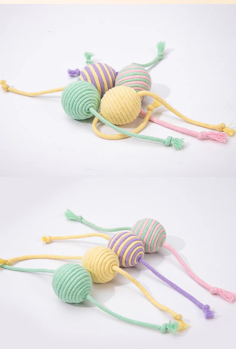 Pelotas de cuerda para gatos