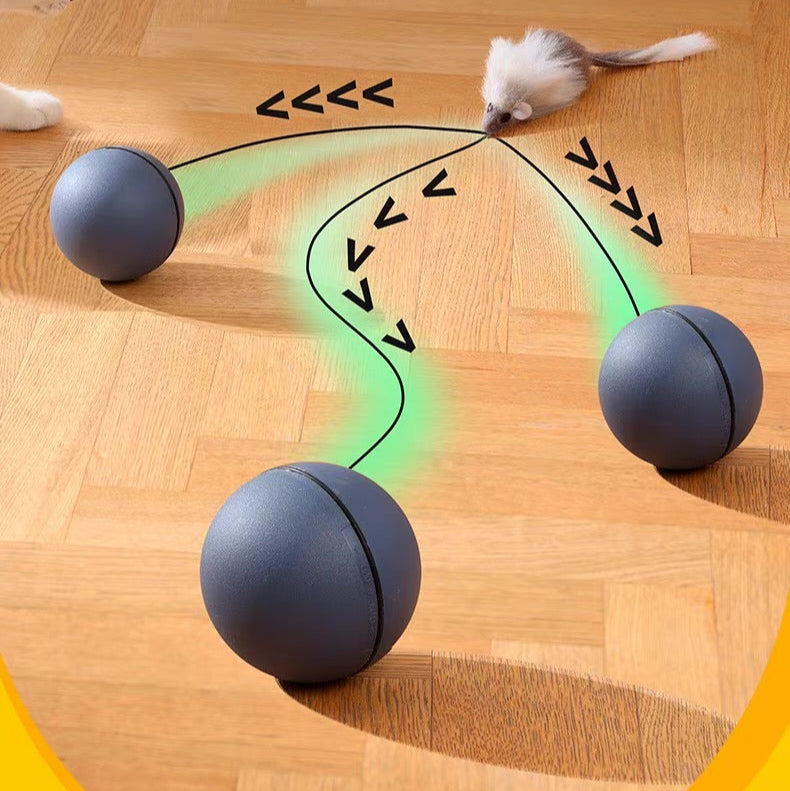 Pelota interactiva para gatos con ratón (Batería AA)