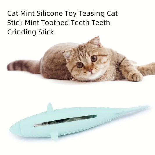 Juguete de gato con forma de tiburón relleno de catnip