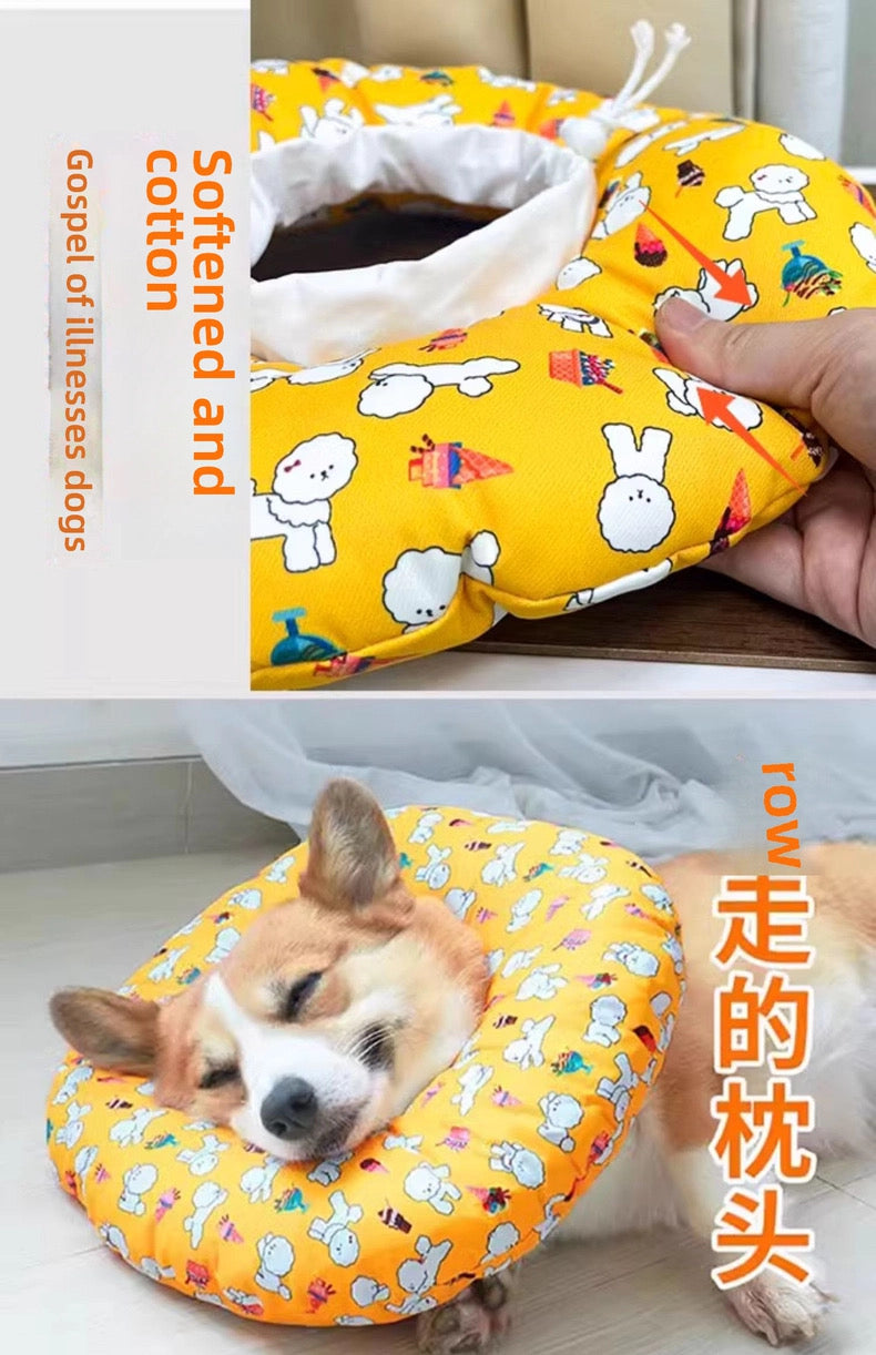 Cono isabelino para perros de peluche impermeable