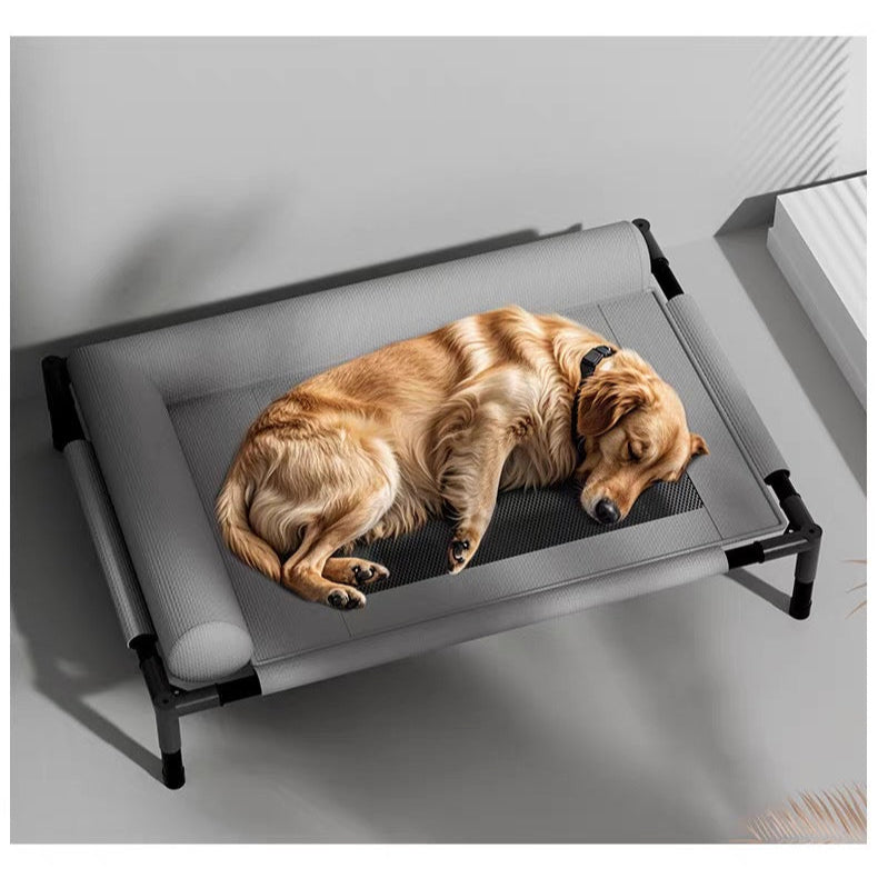 Cama elevada con cabezal cómodo para perros