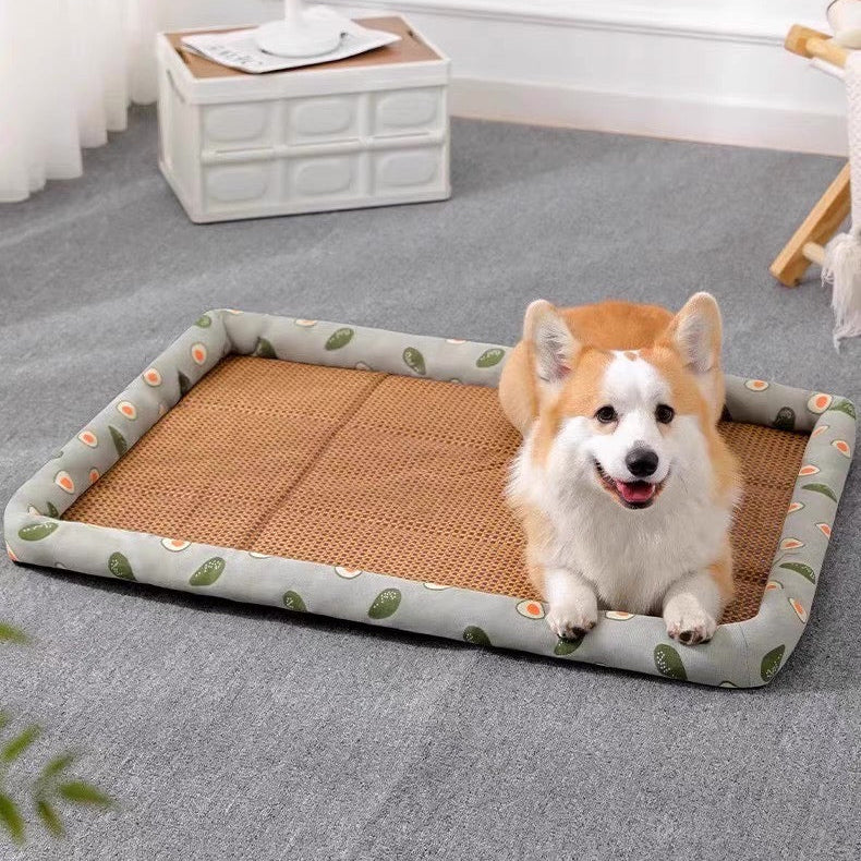 Cama de mimbre para perros