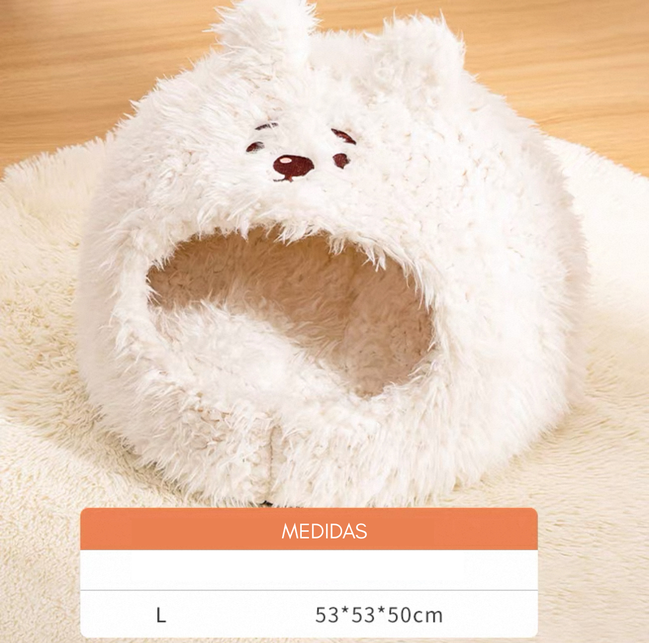 Casita afelpada para mascotas pequeñas L 53*53*50cm