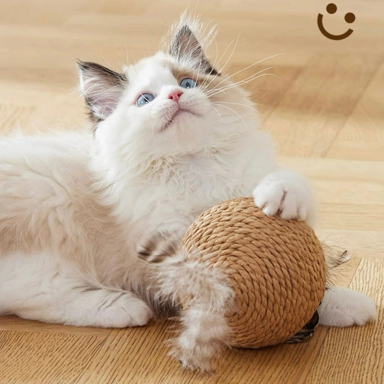 Pelota para gatos de cuerda de sisal 10cm