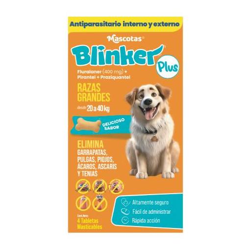 Antiparasitario externo e interno Blinker Plus - 1 mes de protección