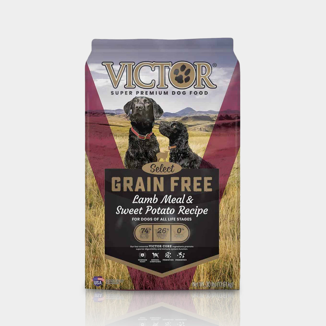 Comida para Perro Victor: Libre de Granos, Cordero, 2.26Kg.
