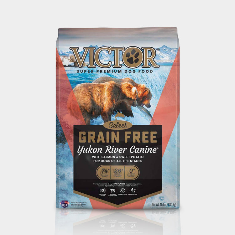 Comida para perro Victor: Libre de Granos, Sabor a Salmon, 2.26kg