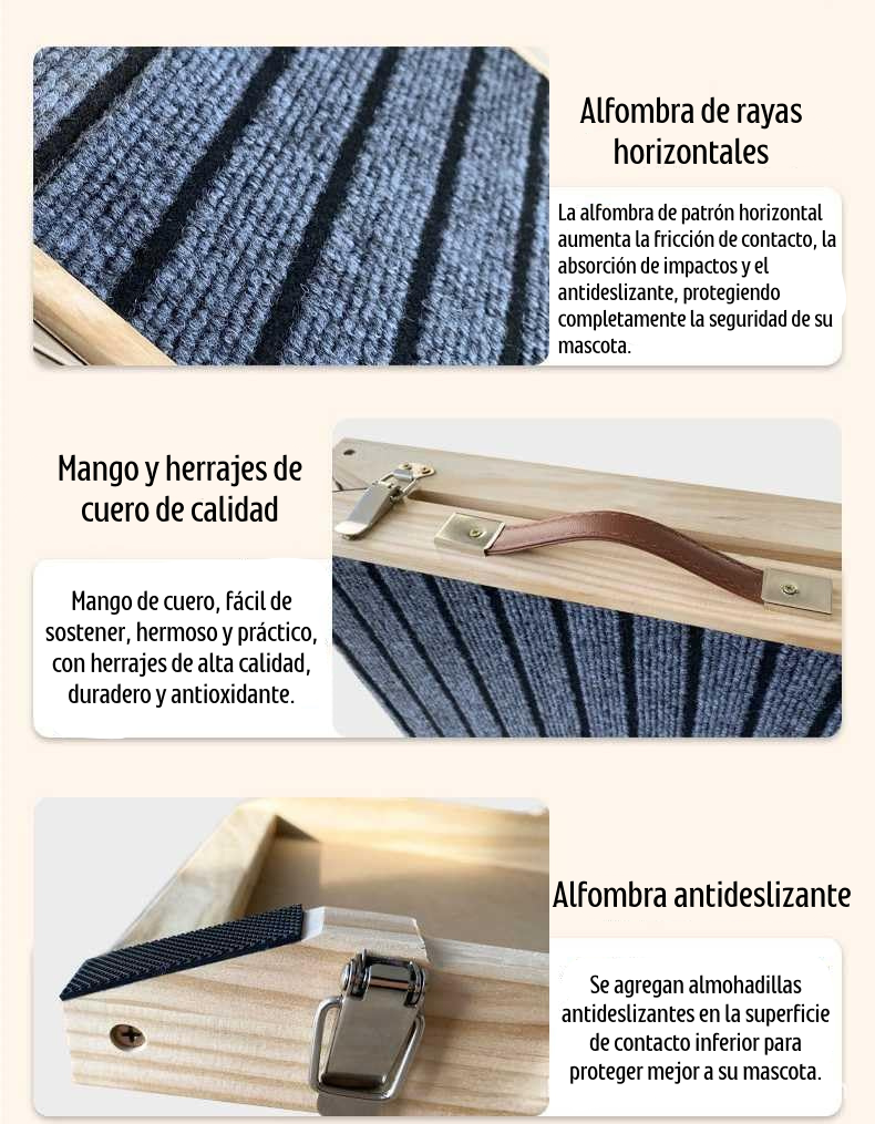 Rampa portátil para mascotas con antideslizante