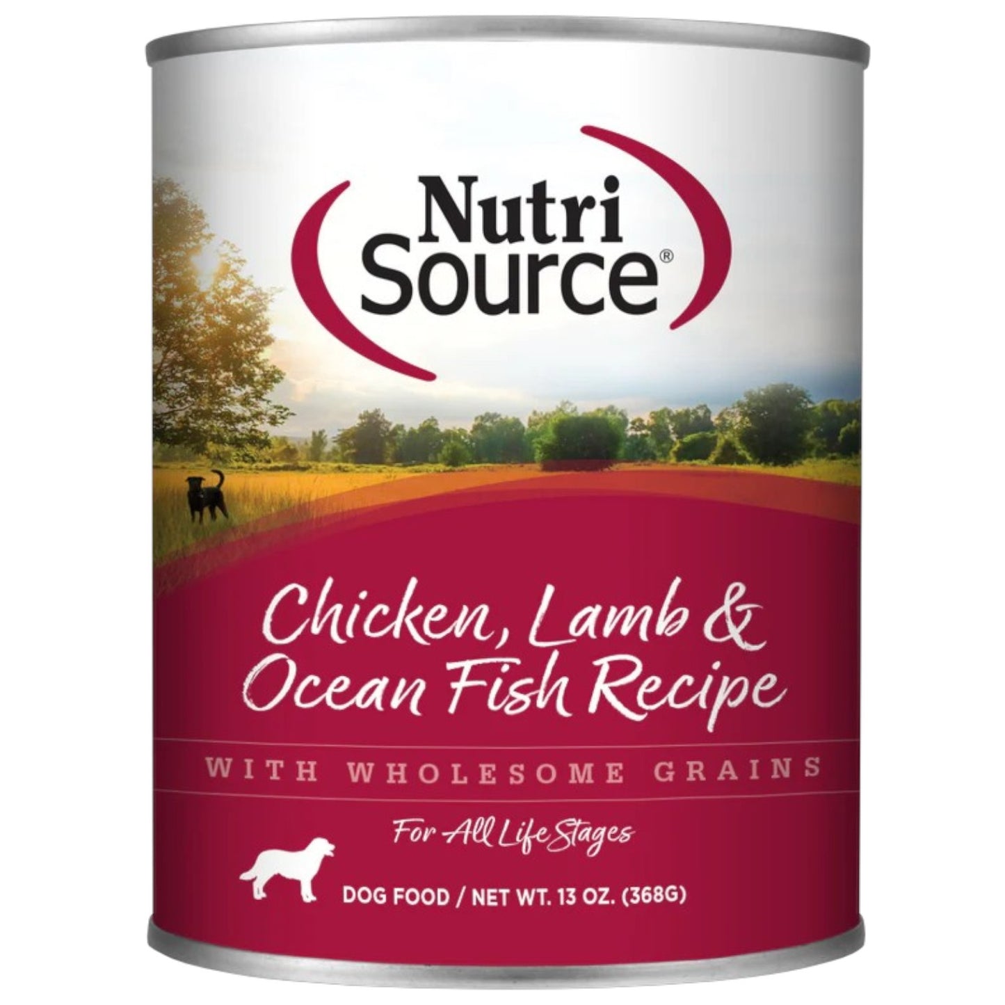 Comida Húmeda para Perro Nutri Source: Lata, Pollo, Cordero y Pescado 368 gr