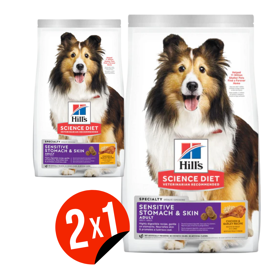 Comida para Perro Hills: Science Diet Adulto, Sensitive Stomack and Skin, 4LB