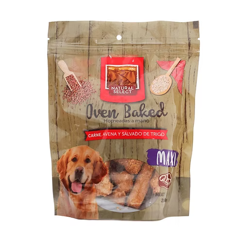 Snack para perro natural Select: Oven Baked maxi  sabor a carne 200gr