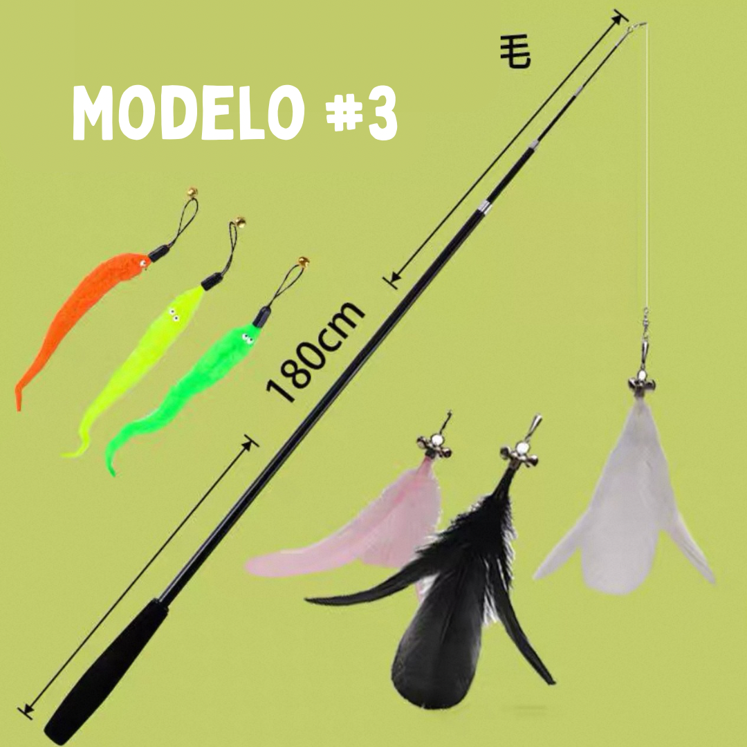 Cañita para gatos retráctil 180cm de largo