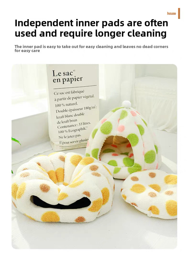 Casita afelpada para mascotas pequeñas 40*19*35cm