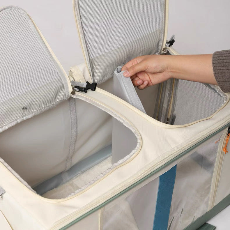 Maleta de ruedas con doble compartimento