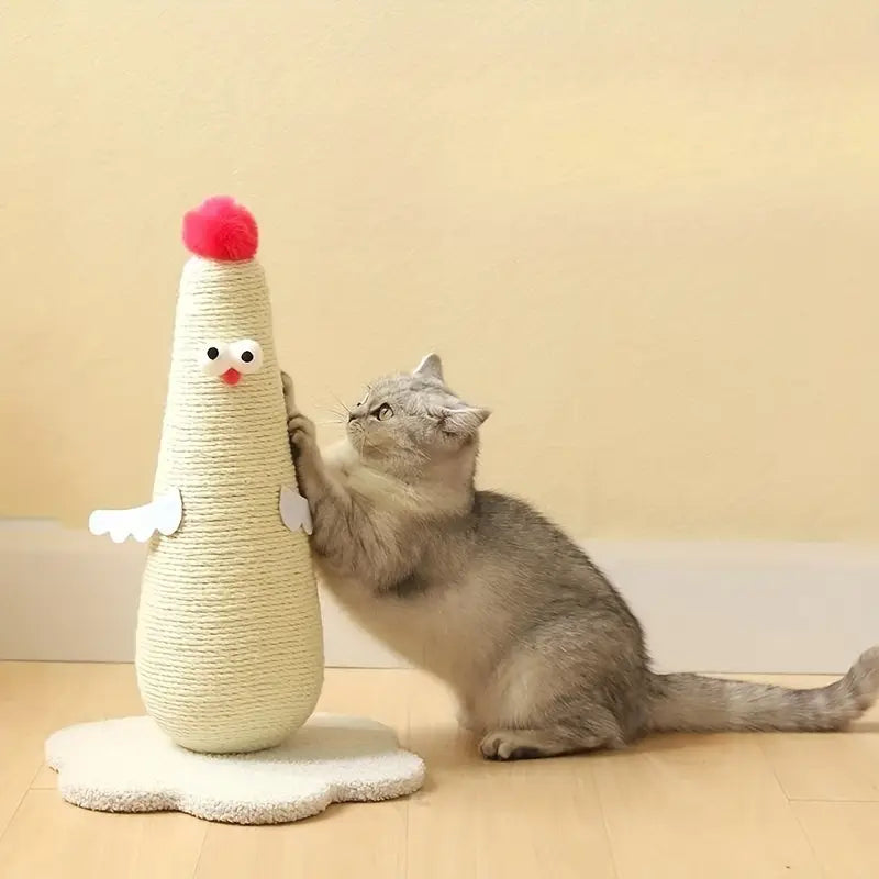 Rascador poste de cuerda modelo pollitos para gatos