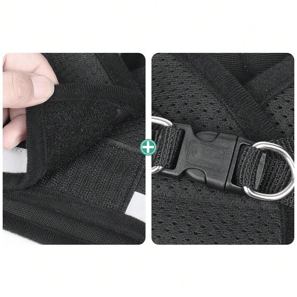 Pechera de velcro con reflectante para gatos