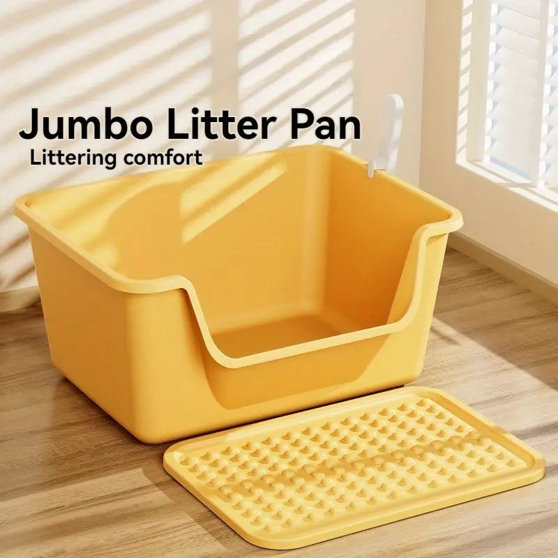 Arenero abierto para gatos con bandeja recogedora