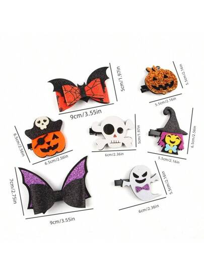 Ganchos para el cabello con diseño de Halloween (el par)