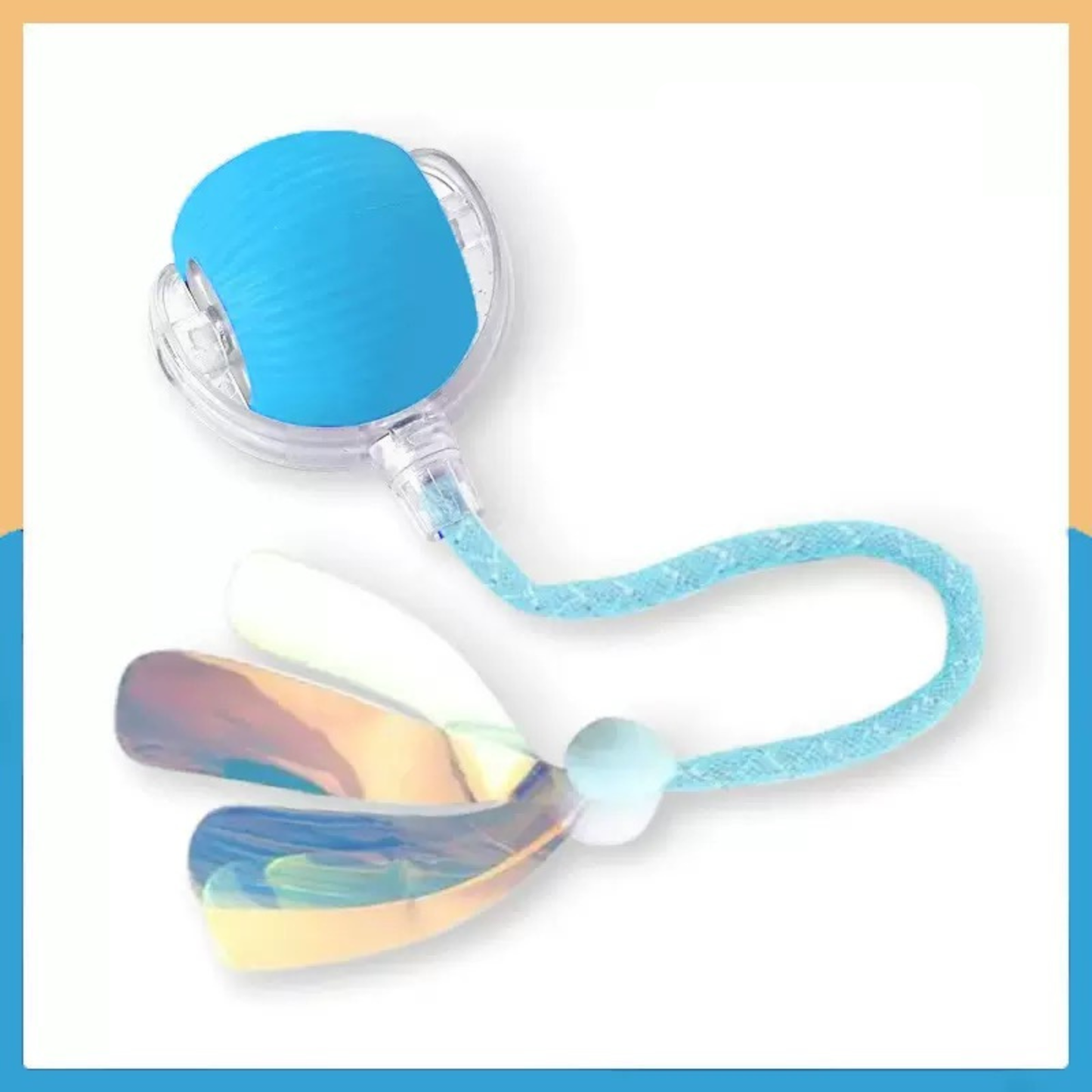 Pelota interactiva recargable con cola y plumas