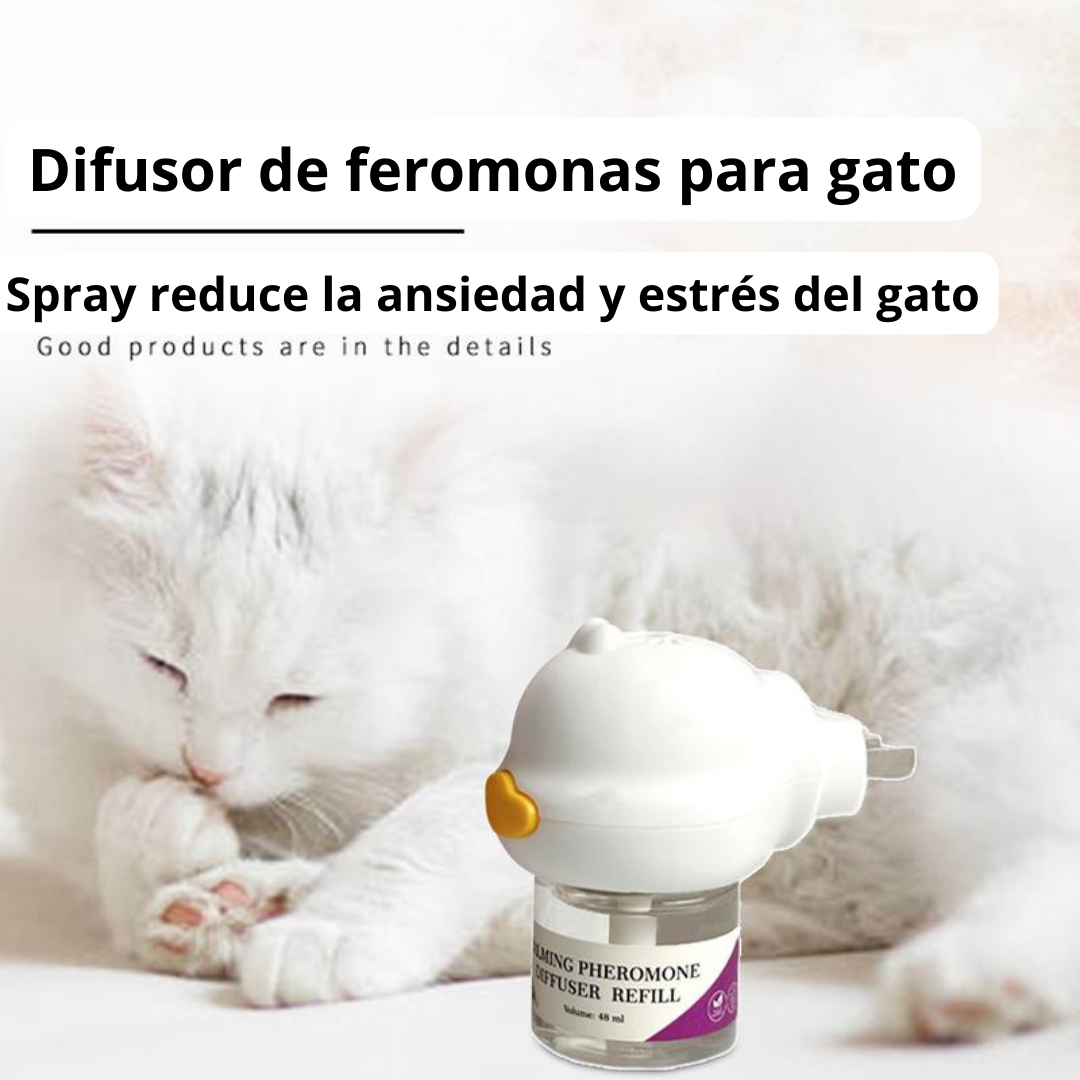 Difusor de feromonas para gatos, relajante