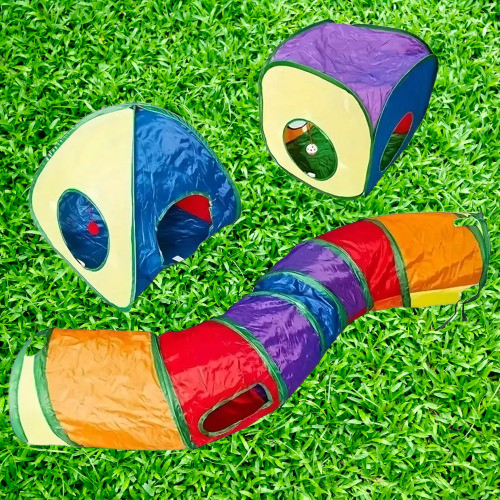 Túnel para gato, conjunto de 3 piezas