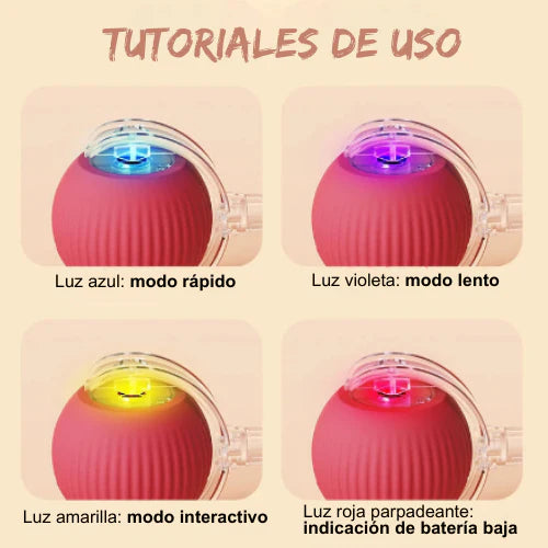 Pelota interactiva con cuerda para mascotas