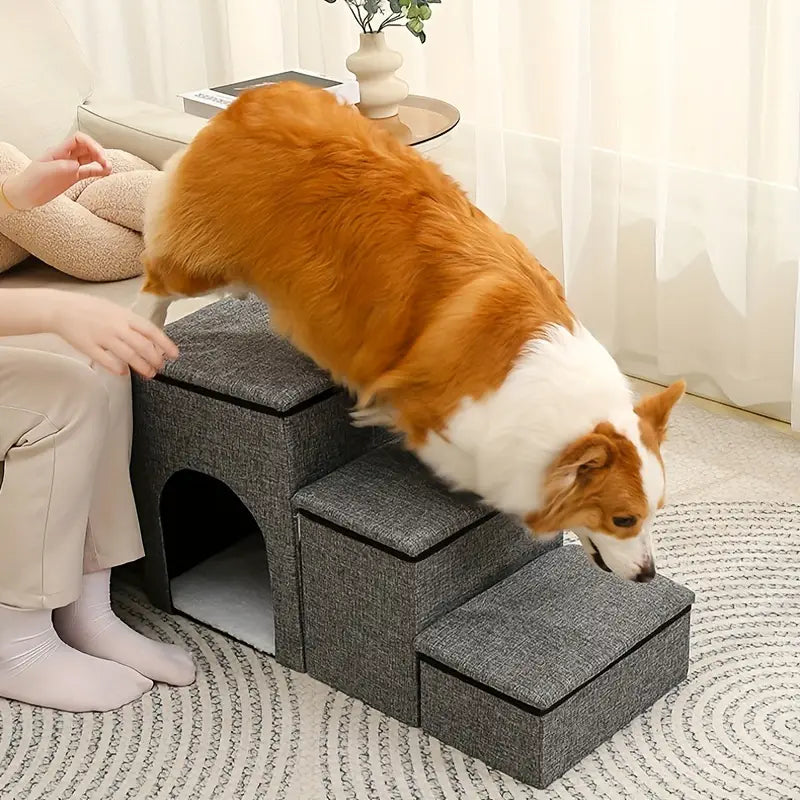 Escalera plegable acolchada para mascotas