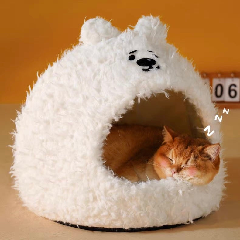 Casita afelpada para mascotas pequeñas L 53*53*50cm