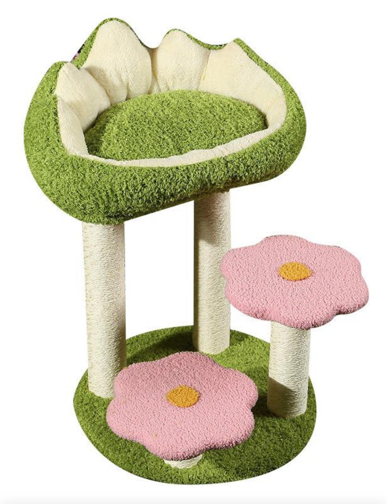 Torre para gatos 63cm alto estilo flor