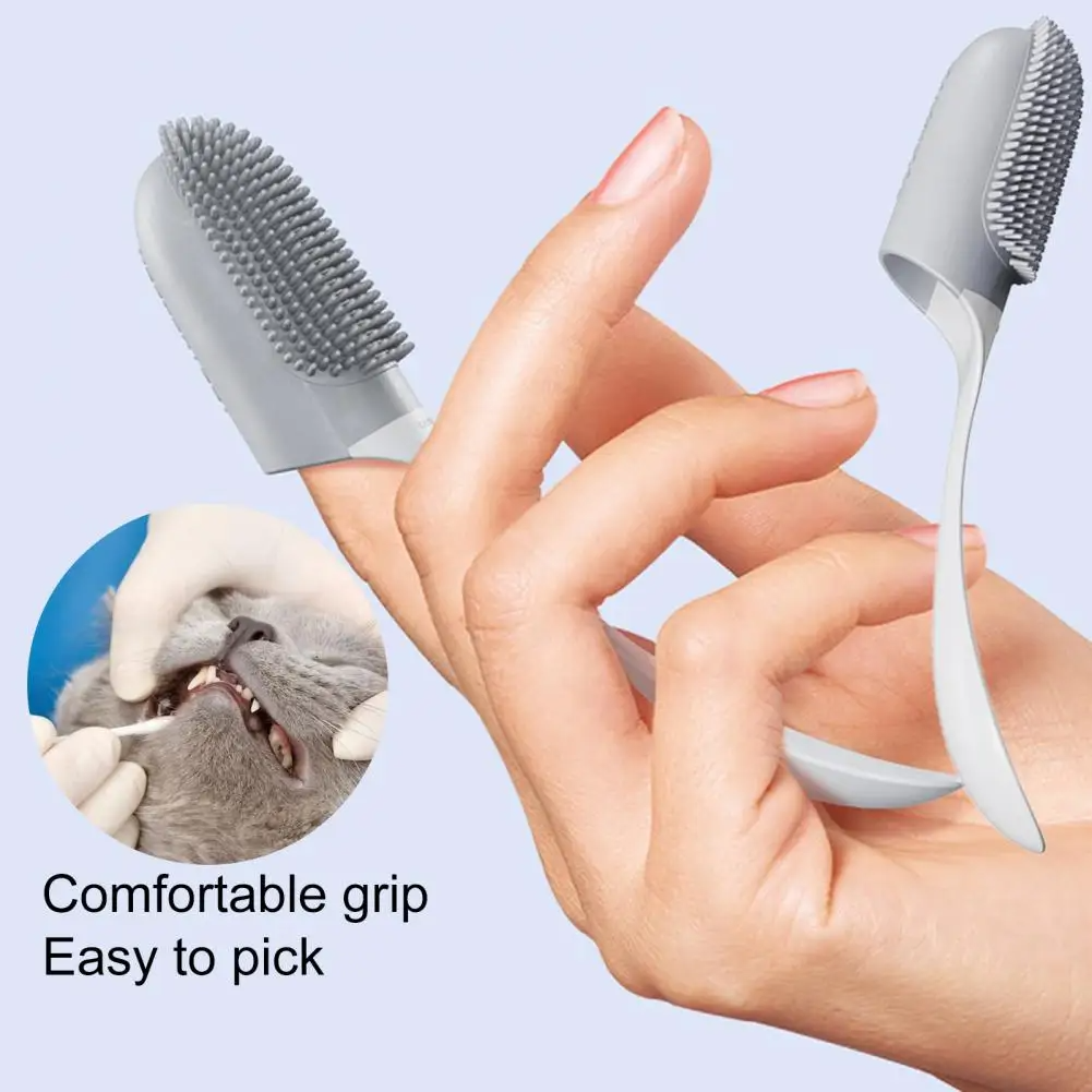 Cepillo de dientes con agarre cómodo para mascotas