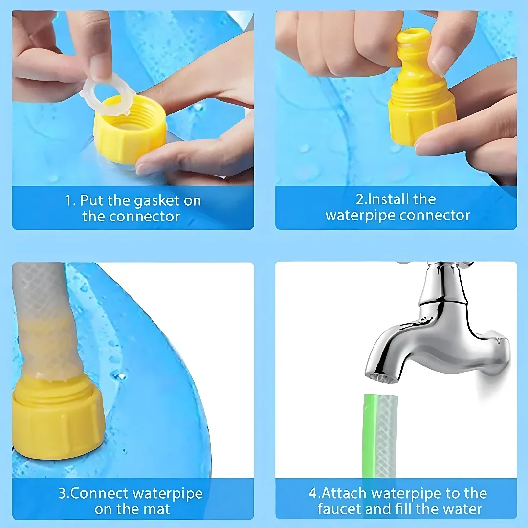 Piscina inflable de splash para perros