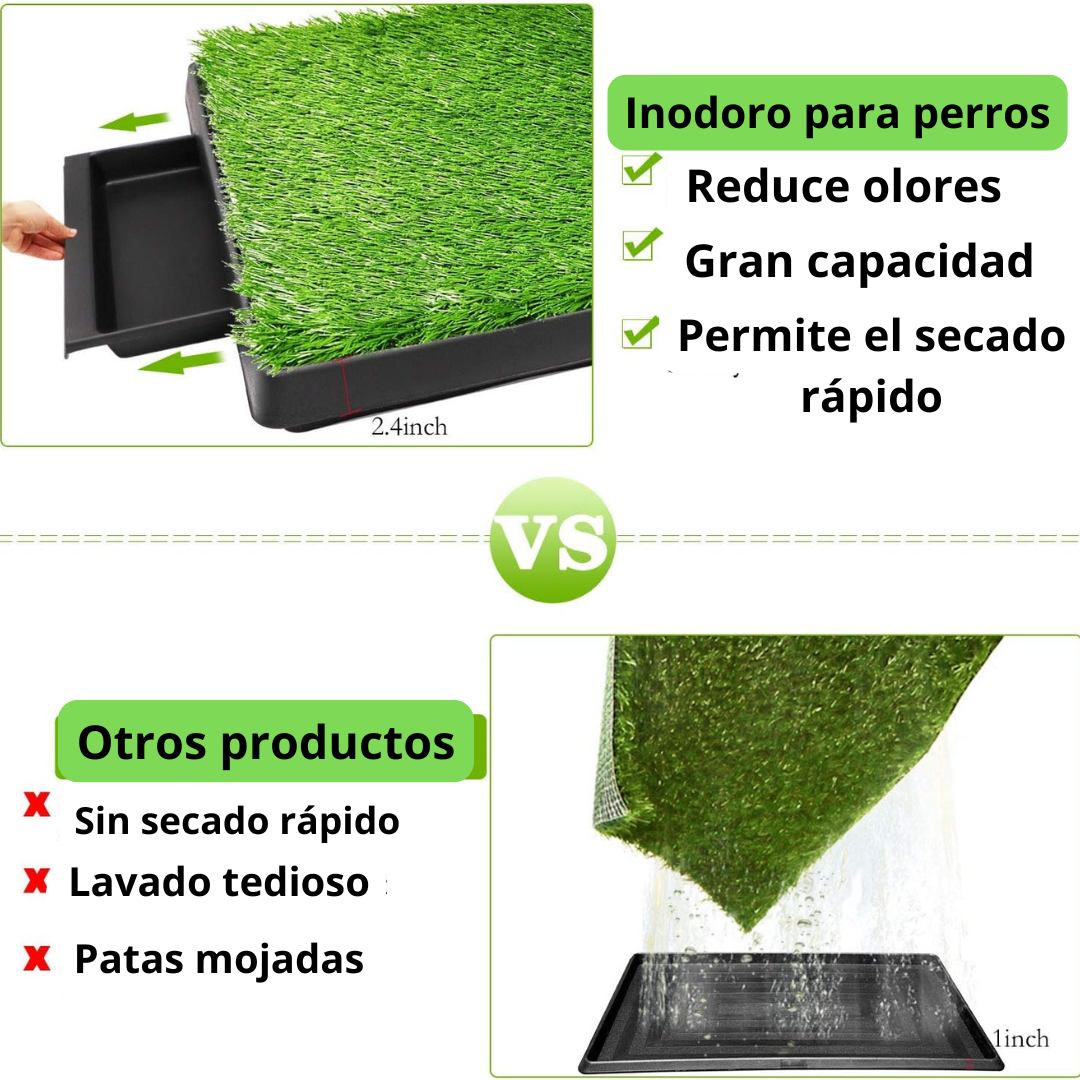 Césped inodoro para perros