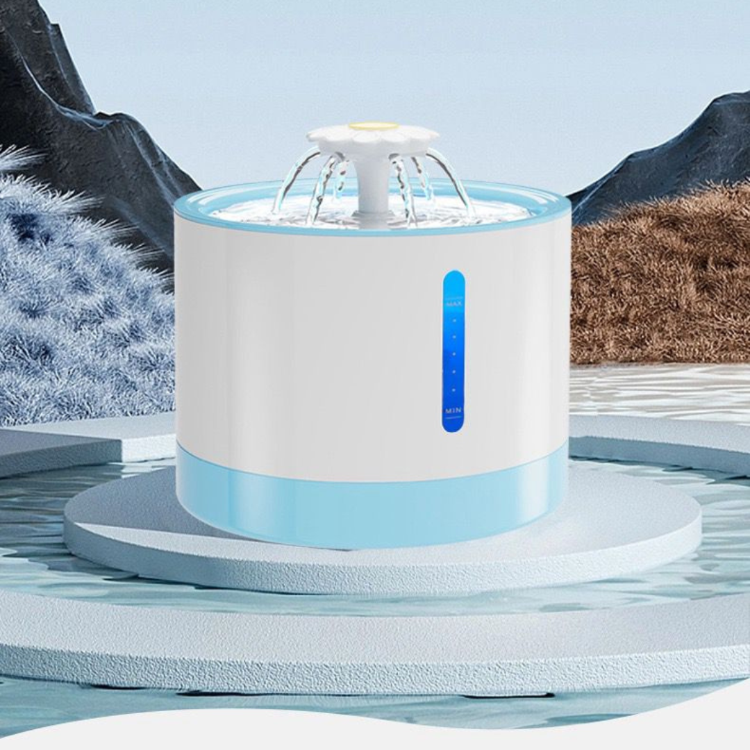 Fuente eléctrica para mascotas estilo flor