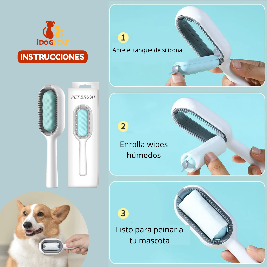 Cepillo removedor de pelo con wipes