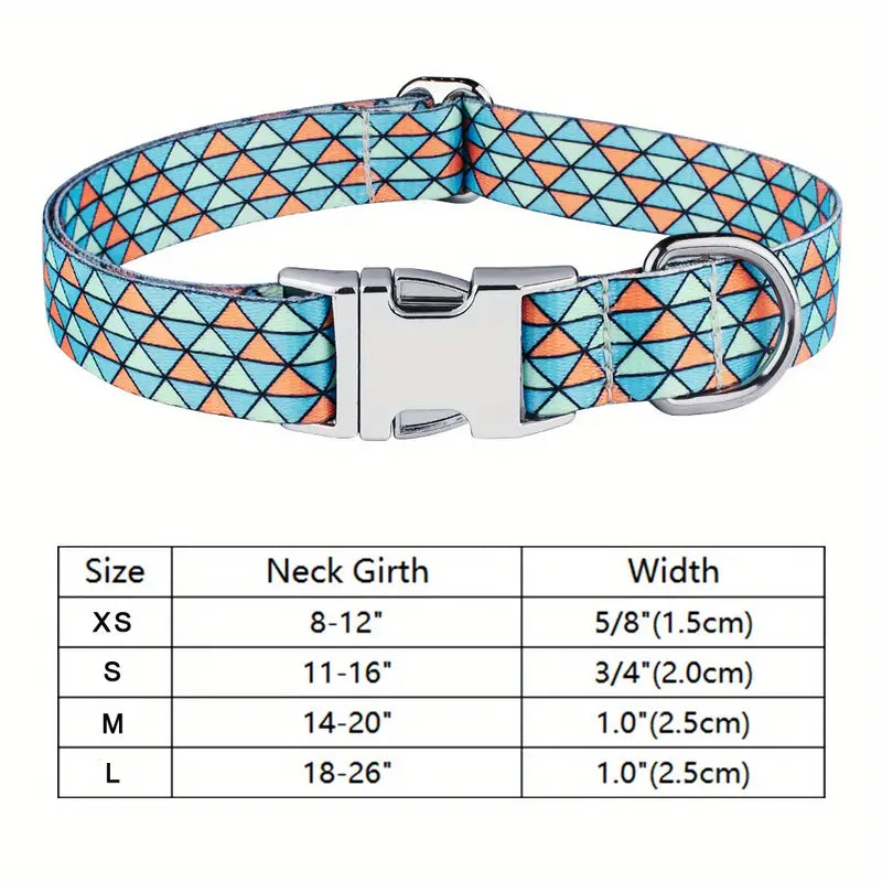 Collar estampado de acero para mascotas