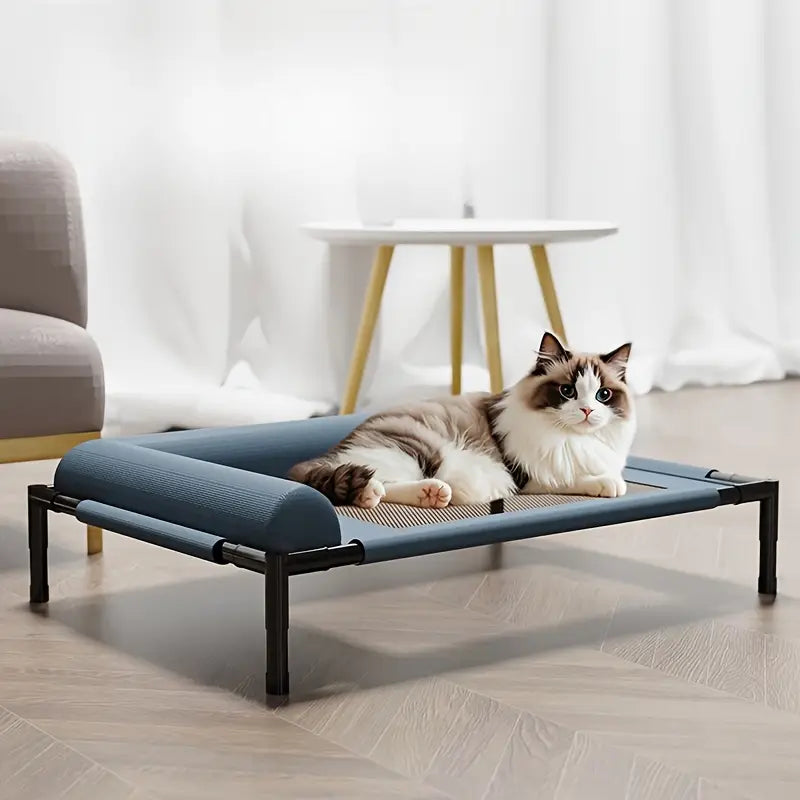 Cama elevada con cabezal cómodo para perros