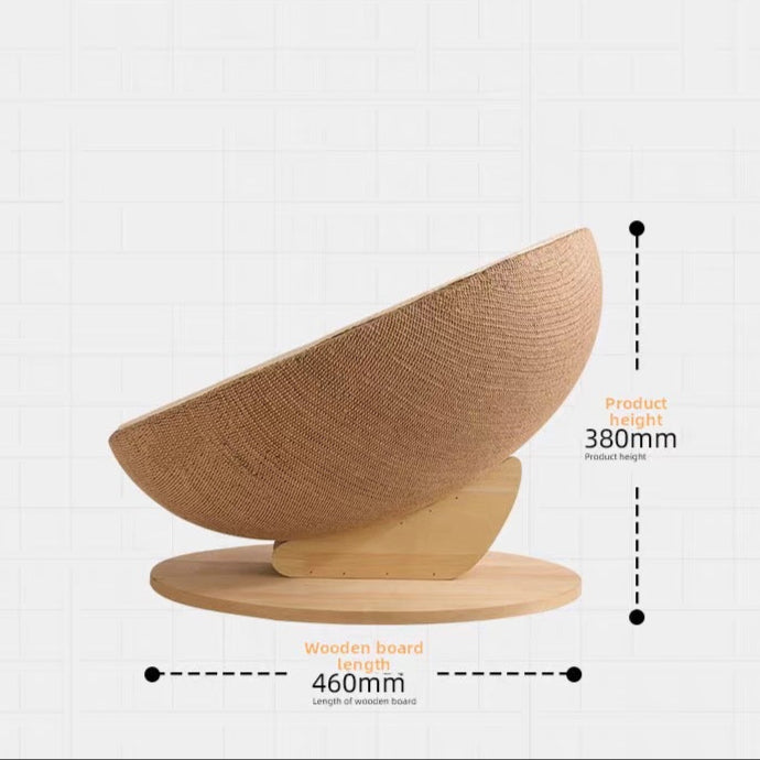 Cama rascadora para gatos con forma de cáscara de huevo