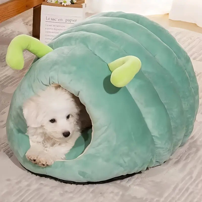 Casita acolchonada para mascotas pequeñas estilo gusano