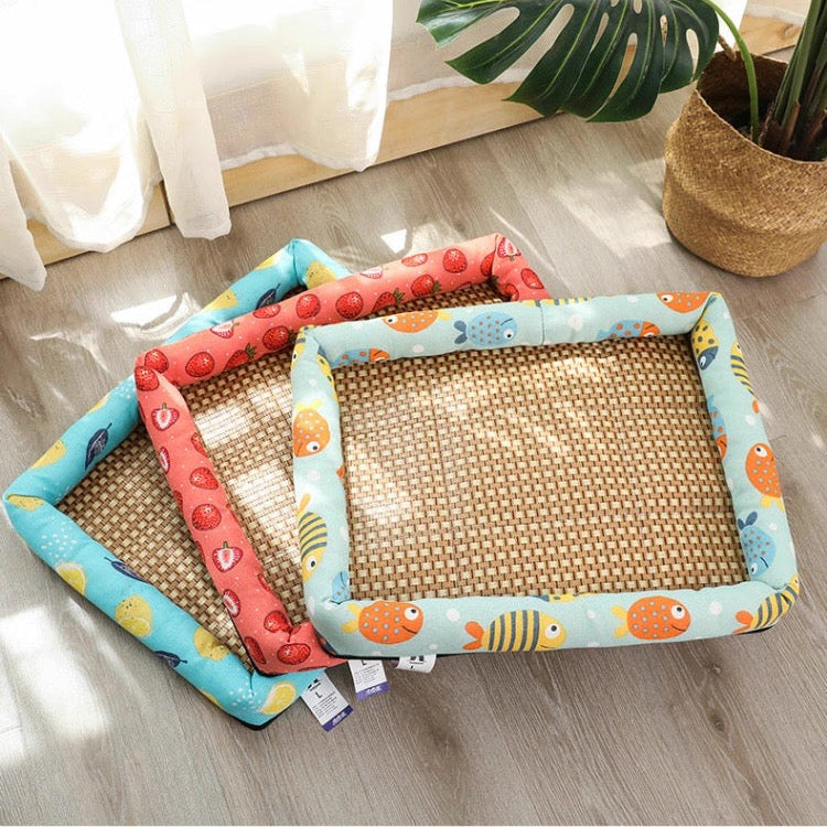 Cama de mimbre para perros