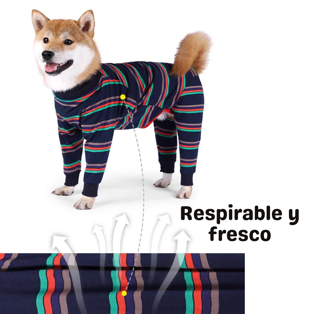 Traje postoperatorio para perros de manga larga