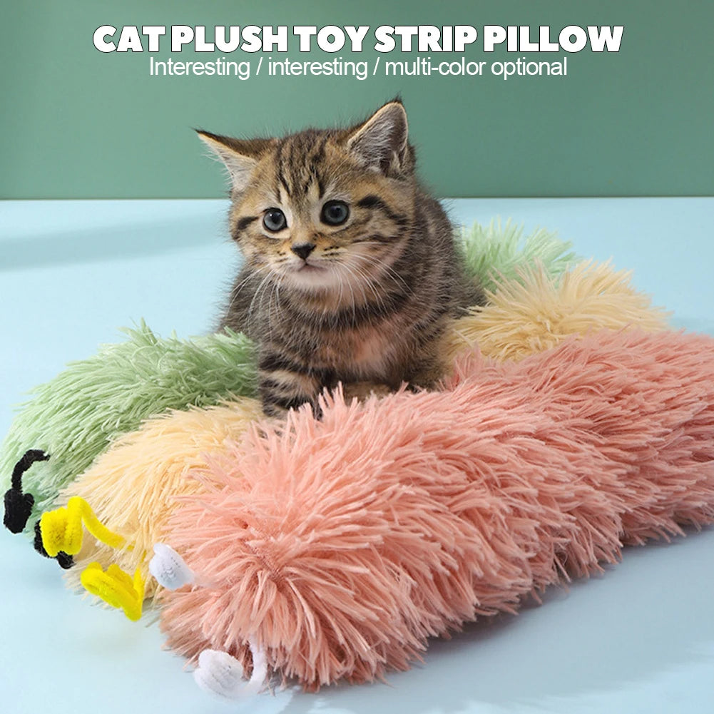 Peluche de gusano con catnip