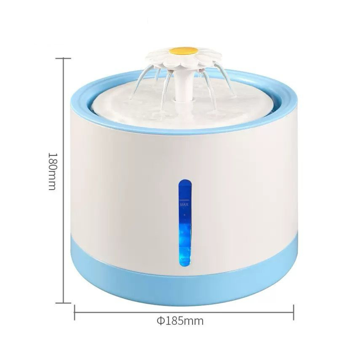 Fuente eléctrica para mascotas estilo flor