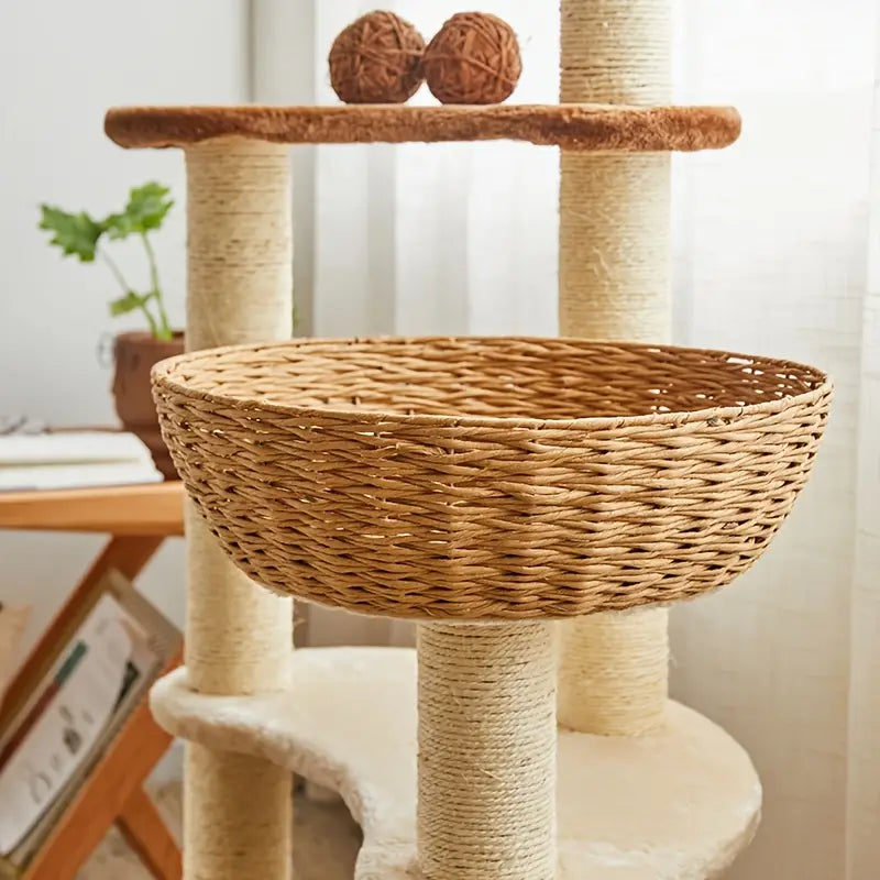 Torre para gatos elegante de 135cm de alto
