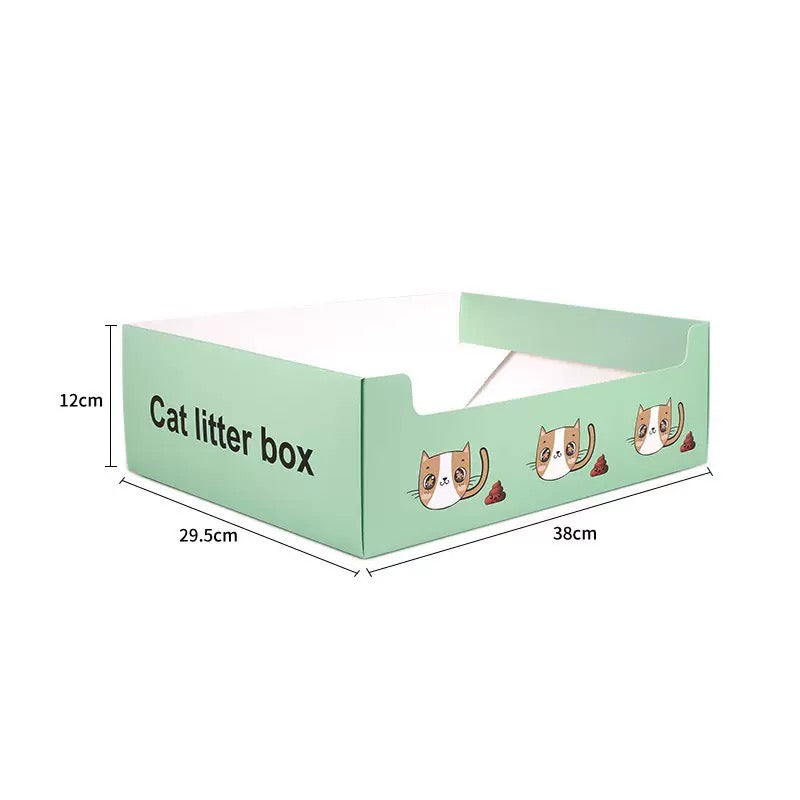 Arenero desechable de cartón para gato