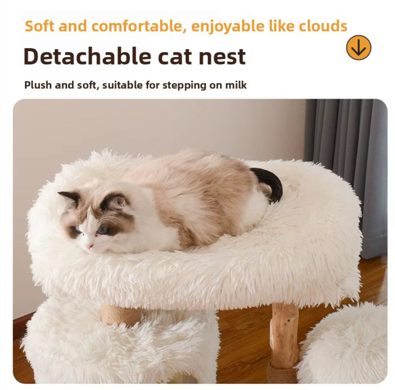 Torres de gatos estilo nube 90cm alto (Modelo MR42)