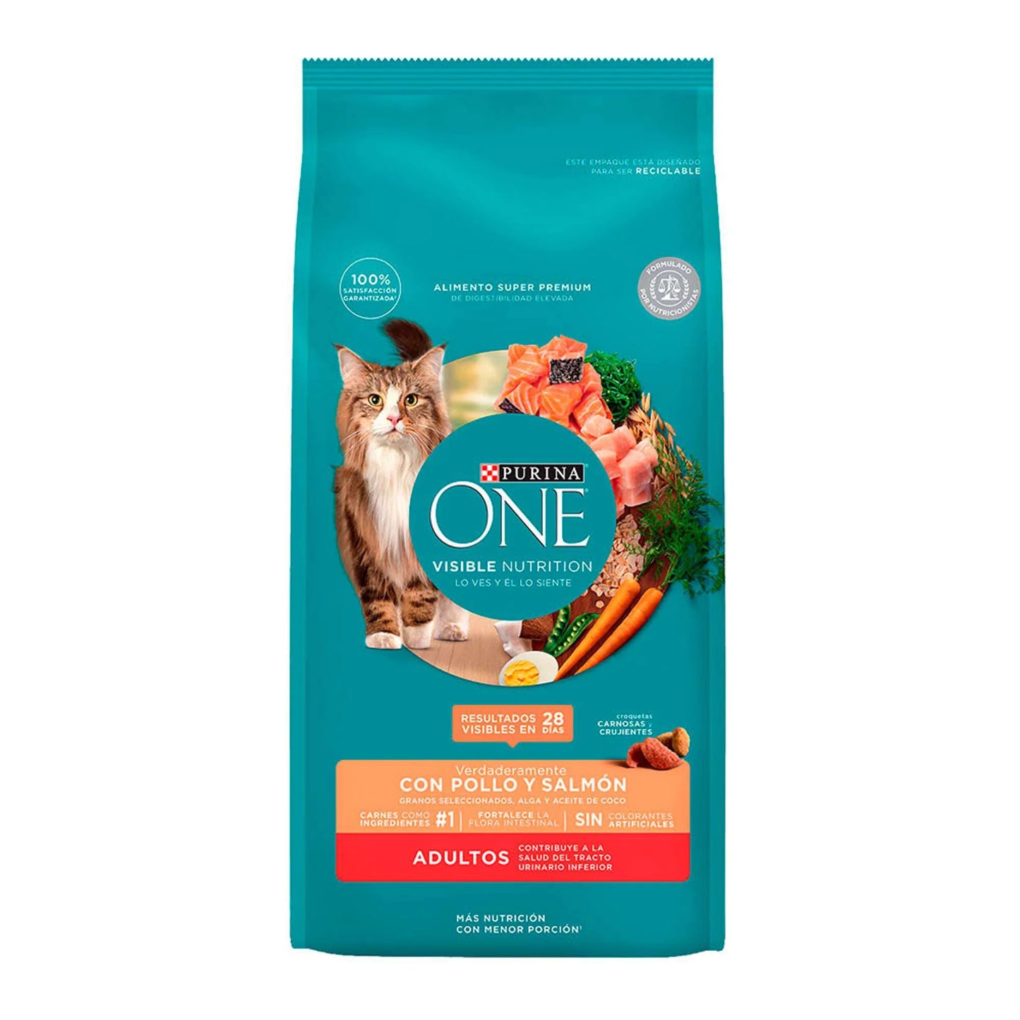 Comida para Gato Purina: Purina One, pollo y salmón 500g