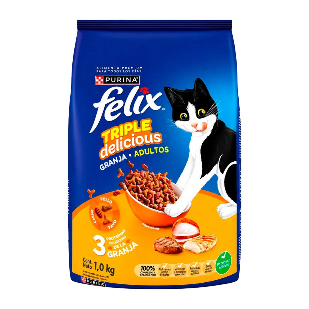 Comida para Gato Purina: Felix, Adulto Granja 1kg