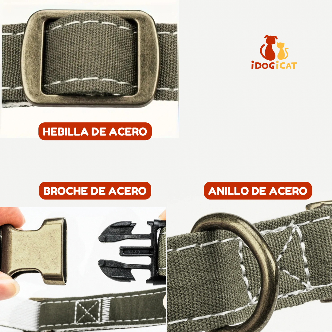 Collar de tela con correa
