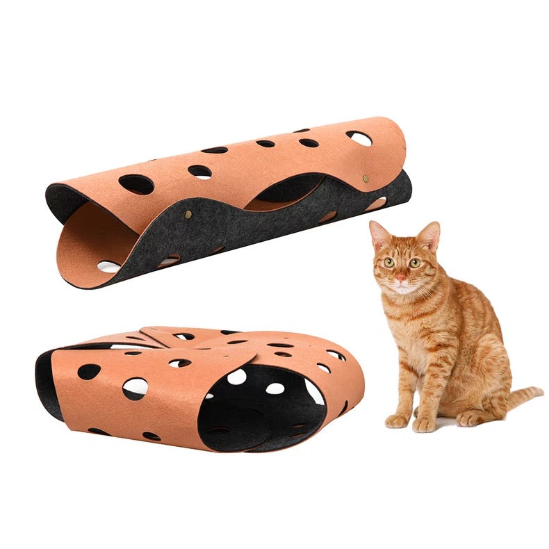 Túnel de fieltro para gatos