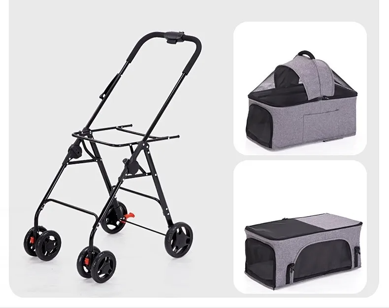 Coche plegable con doble compartimento